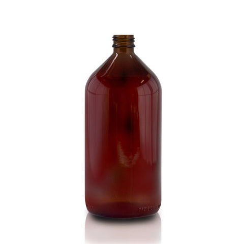 Botella de vidrio ámbar