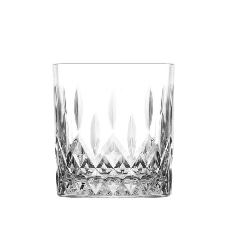 Vaso de vidrio labrado